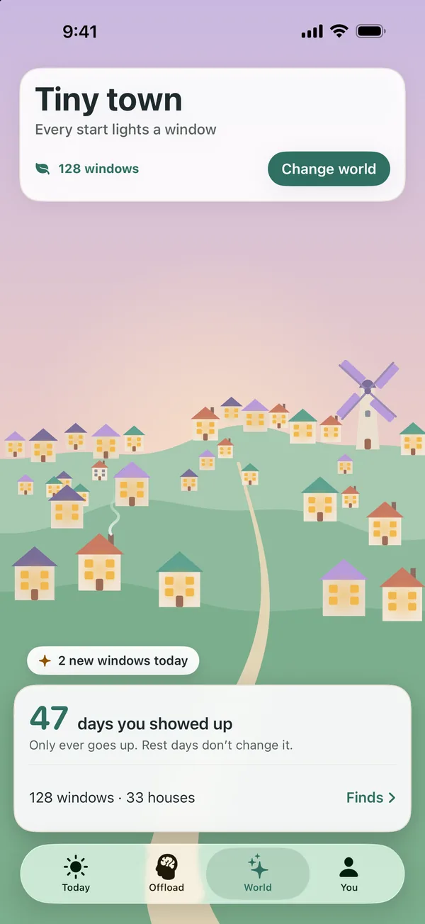 The Tiny town world in Startlet